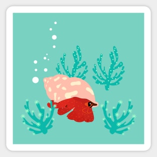 Happy Hermit Crab Sticker